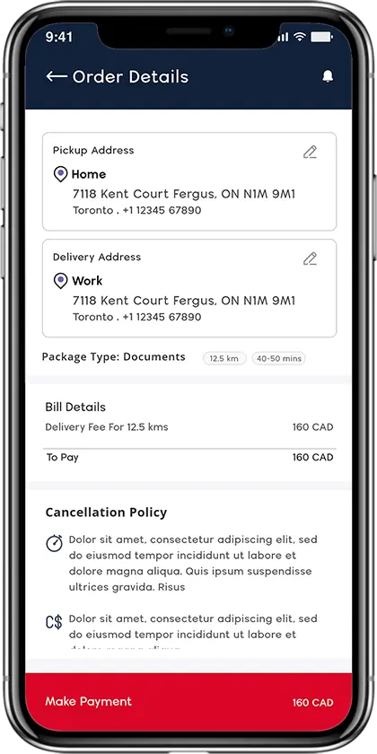 Checkout – Address & Payment Options
